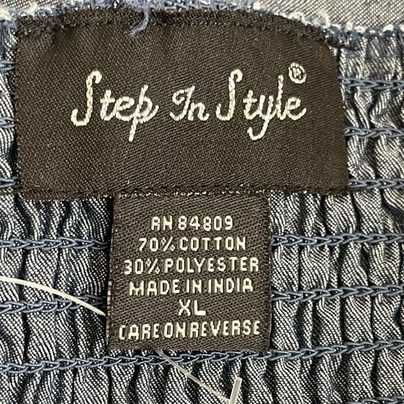 Step In Step - Women's Halter Blue Jeans Jumpsuit,
 Color: Dark Wash Sz:Large/XL - Picture 9 of 12